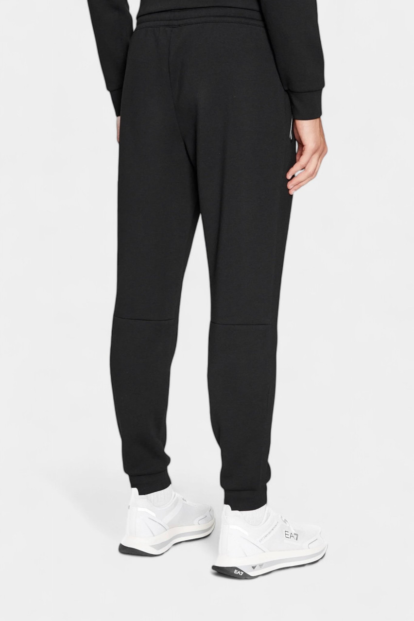 Чорний спортивний костюм з худі на блискавці та джогерами 8NPM20 PJ4EZ 1200 + 8NPP63 PJ4EZ 1200 EA7