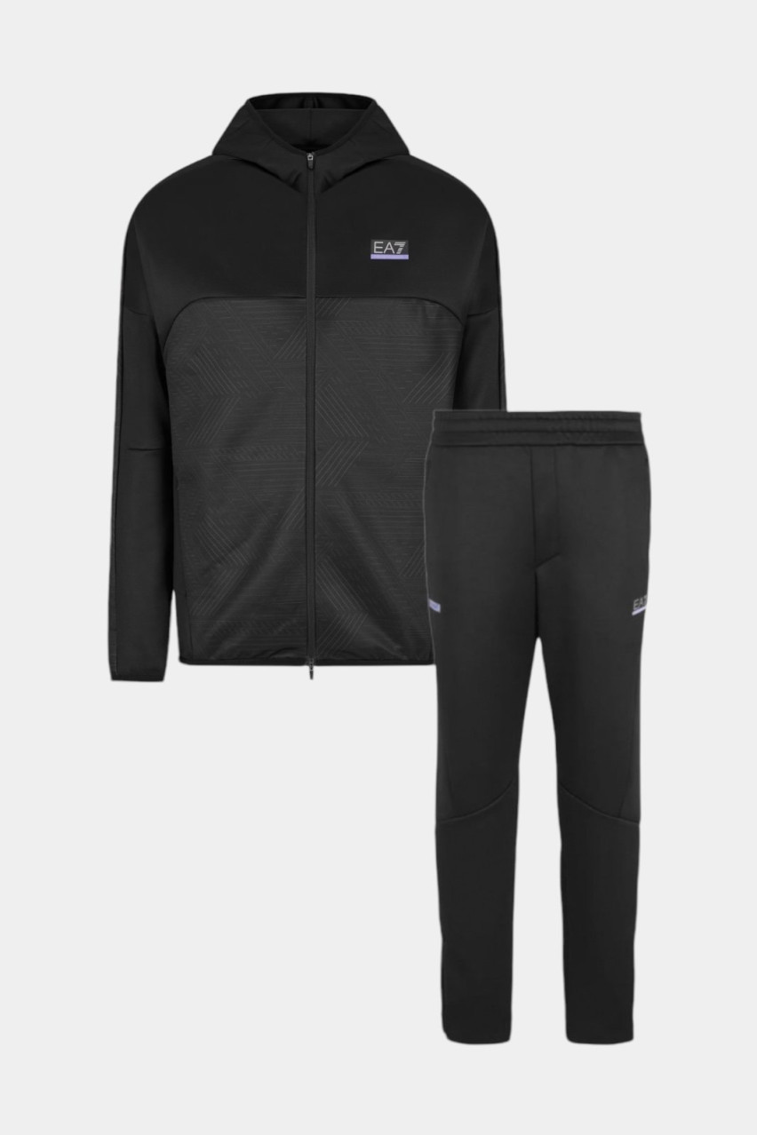 Чорний спортивний костюм Dynamic Athlete з технічної тканини Vigor7 6DPM70 PJJHZ 1771 + 6DPP10 PJJHZ 1771 EA7