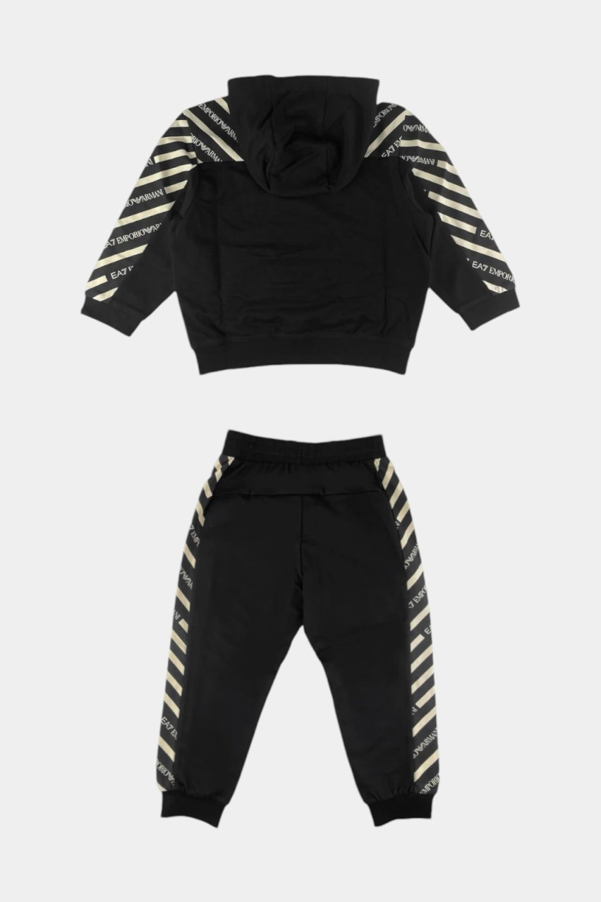 Черный хлопковый спортивный костюм Graphic Series 7B000014 AF10380 UC001 + 7B000013 AF10380 UC001 EA7
