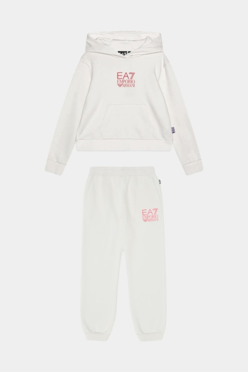 Молочный хлопковый спортивный костюм Visibility 6DFM16 FJZUZ 1120+6DFP17 FJZUZ 1120 EA7