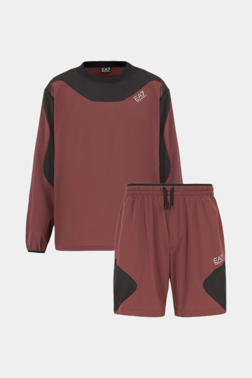 Бордовый спортивный костюм Dynamic Athlete из технической ткани Ventus7 6DPB72 PNHGZ 1755+6DPS04 PNHGZ 1755 EA7