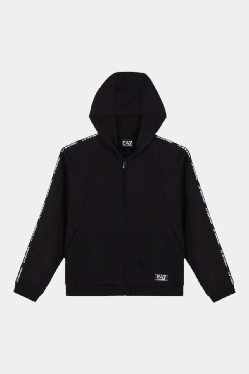 Черное хлопковое худи Logo на молнии 6DBM65 BJEXZ 1200 EA7