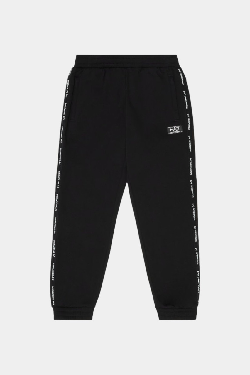 Черные хлопковые спортивные штаны Logo 6DBP58 BJEXZ 1200 EA7