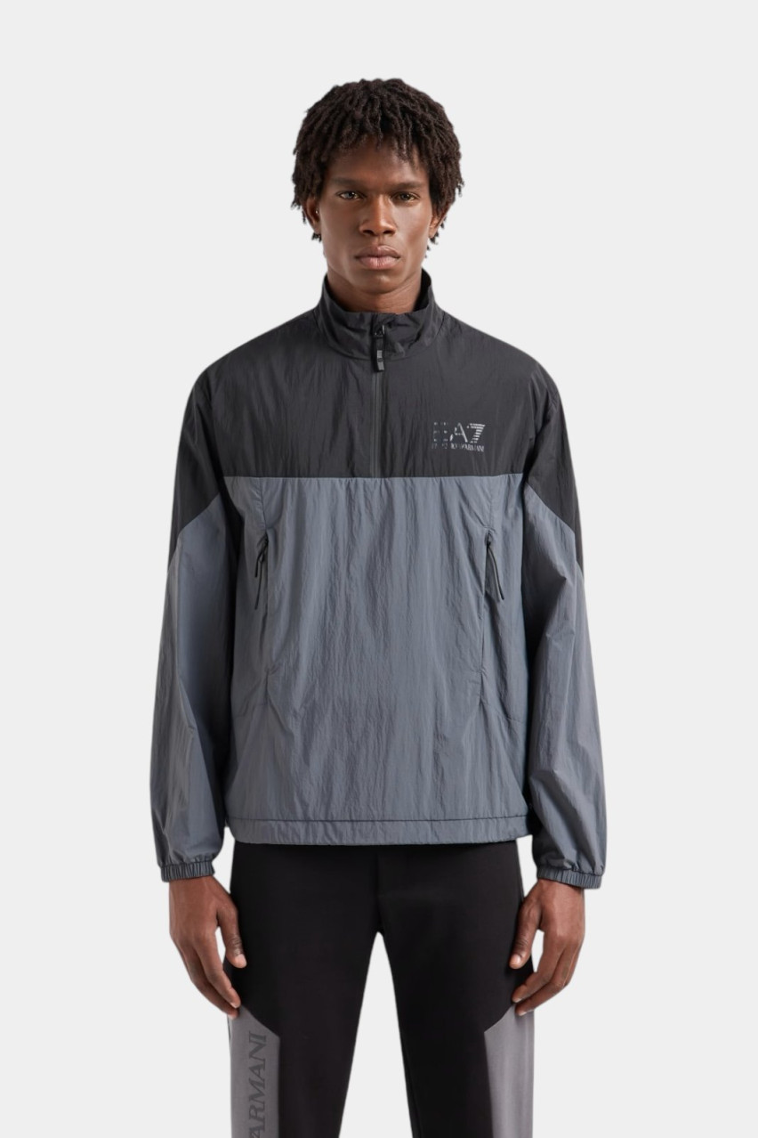 Черно-серая ветровка Athletic Colour Block из технической ткани 6DPB55 PNDOZ 1200 EA7