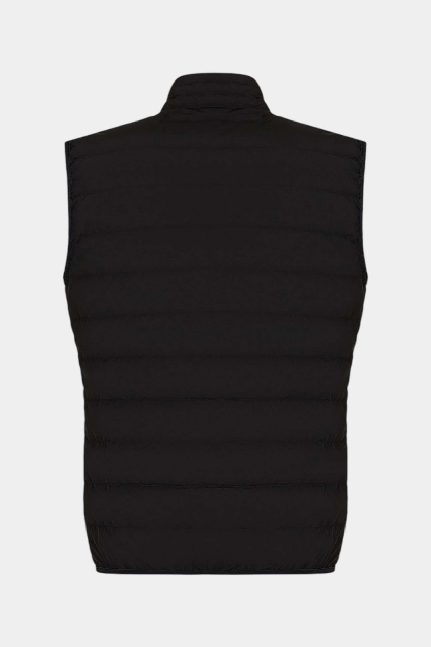 Чорна пухова жилетка з логотипом-нашивкою 8NPQ02 PNE1Z 1200 EA7