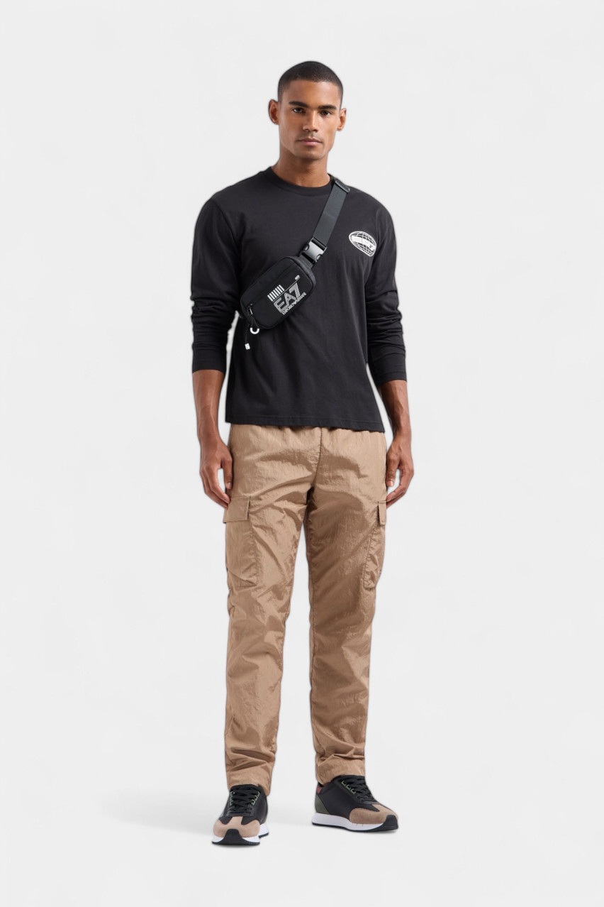 Чорний лонгслів Graphic Series з органічної бавовни 7M000016 AF10429 UC001 EA7