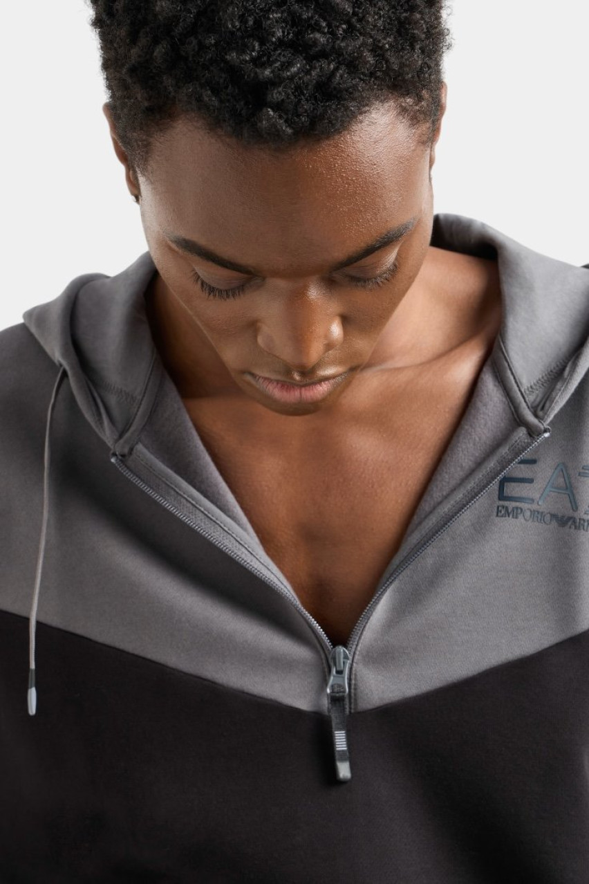 Чорно-сірий спортивний костюм Athletic Colour Block 6DPV59 PJVTZ 1200 EA7