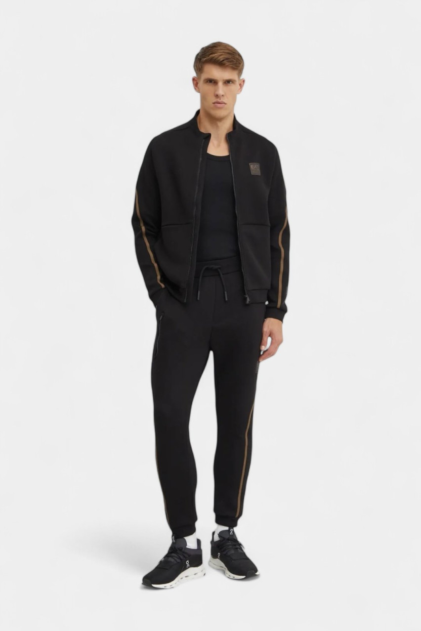 Чорний спортивний костюм з олімпійкою та джогерами 6DPV62 PJODZ 1200 EA7