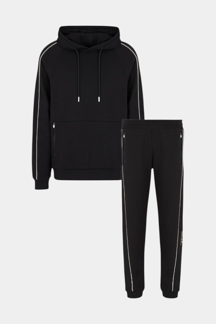 Чорний спортивний костюм Logo Series 6DPM21 PJZJZ 1200 EA7
