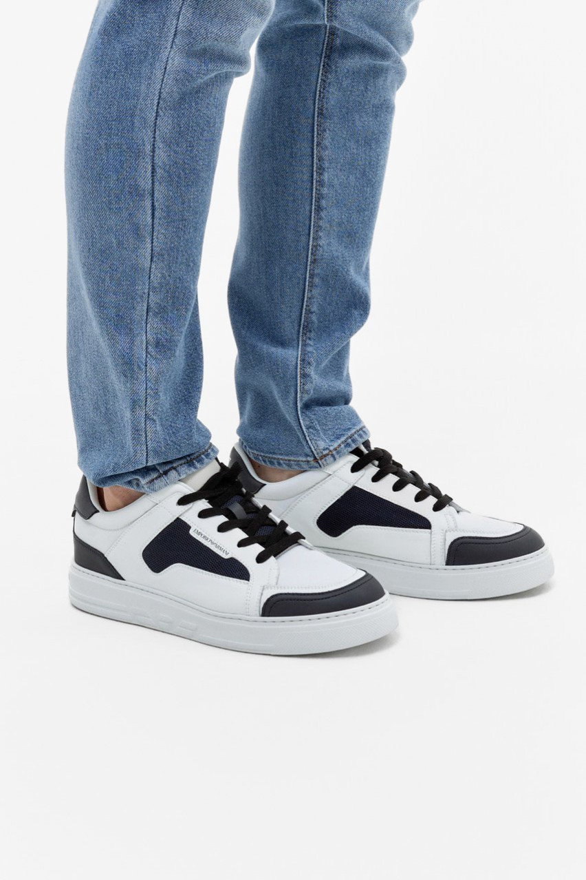 Белые кеды Emporio Armani
