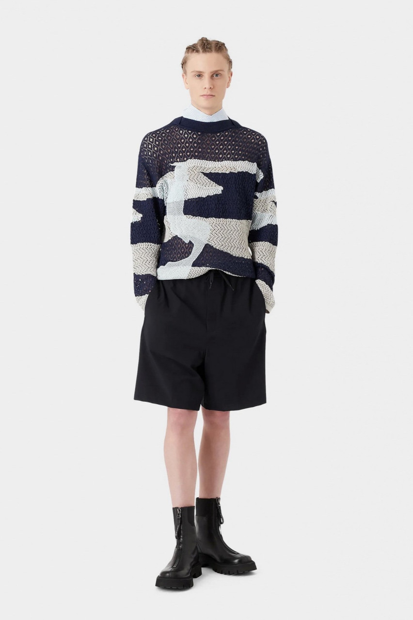 Темно-сині шорти Emporio Armani