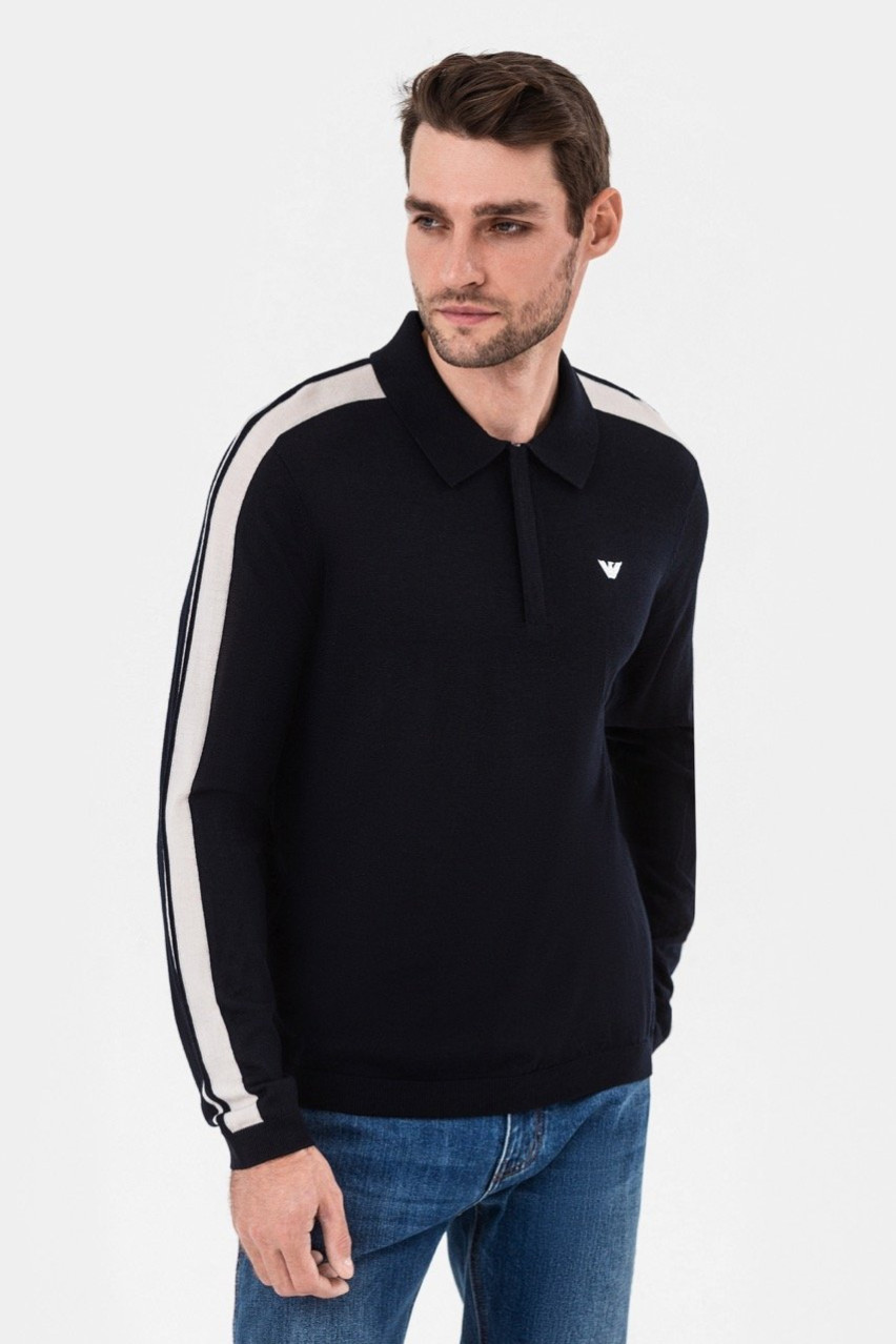 Темно-синє поло Emporio Armani