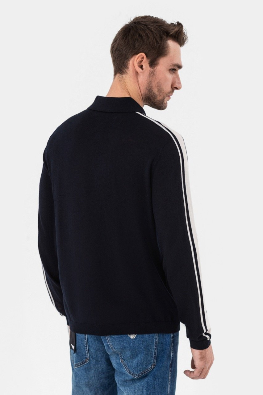 Темно-синє поло Emporio Armani