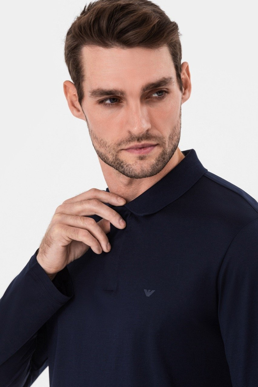 Синє поло Emporio Armani 