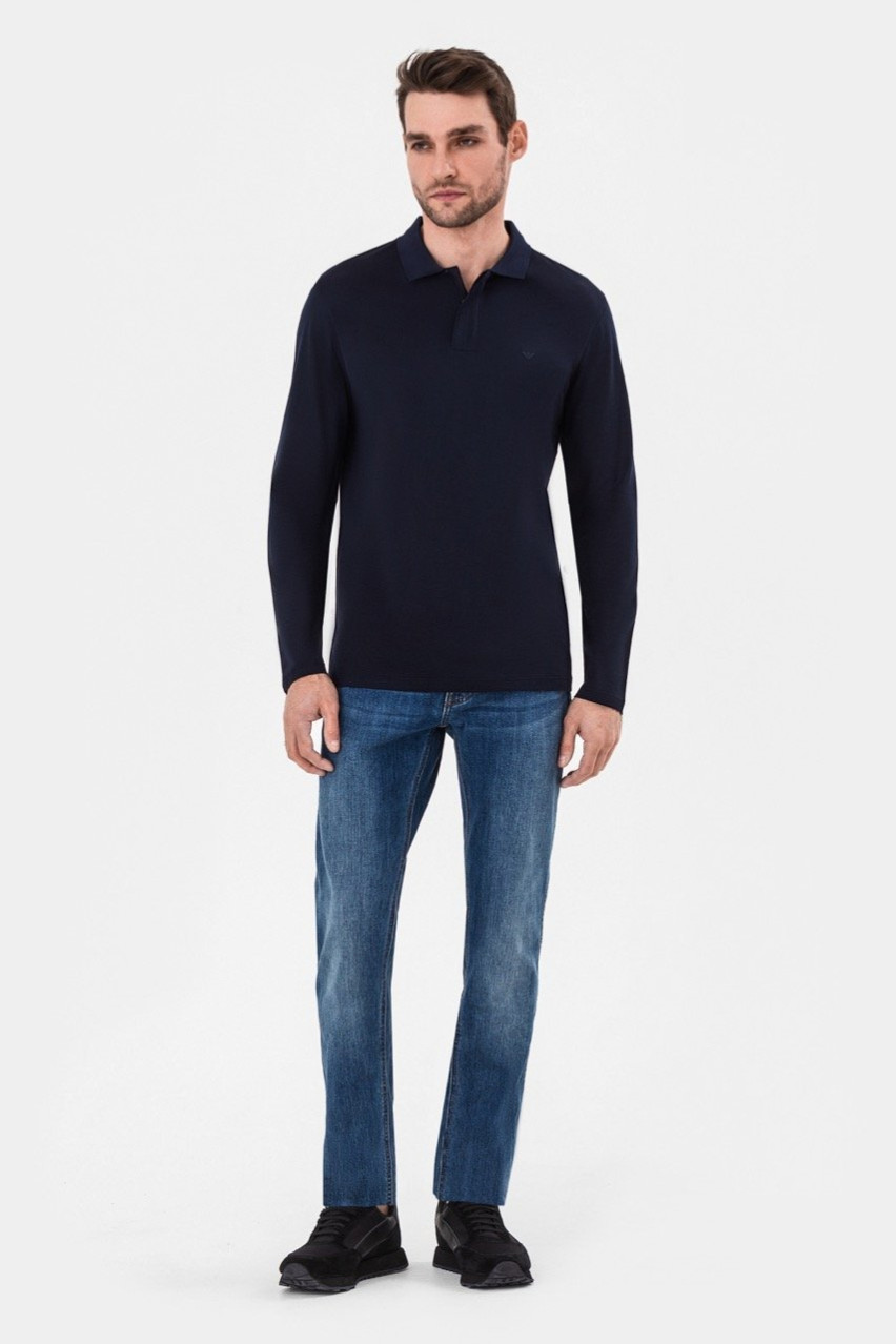 Синє поло Emporio Armani 