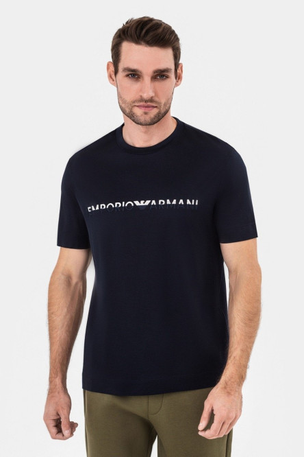 Темно-синя футболка Emporio Armani