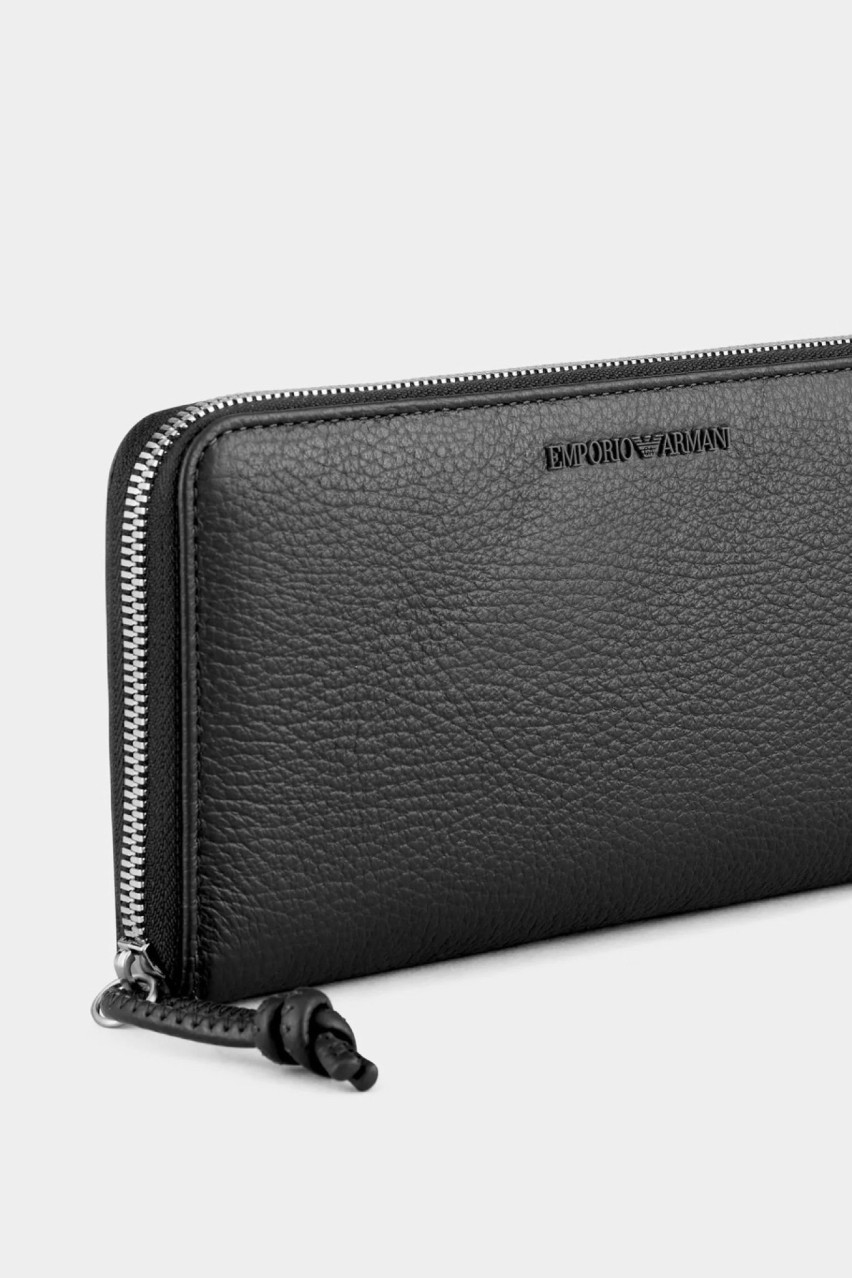 Чёрное портмоне Emporio Armani