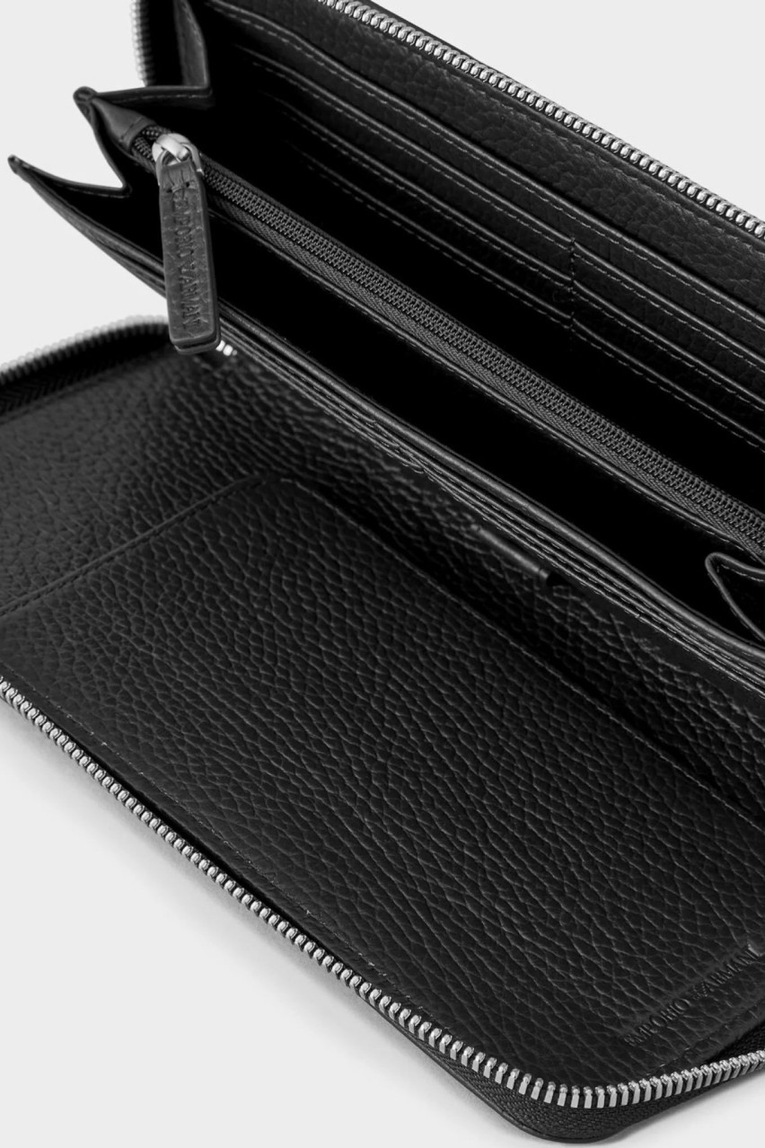 Чёрное портмоне Emporio Armani