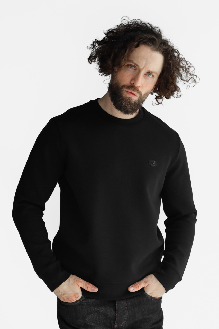 Чёрный свитшот Emporio Armani