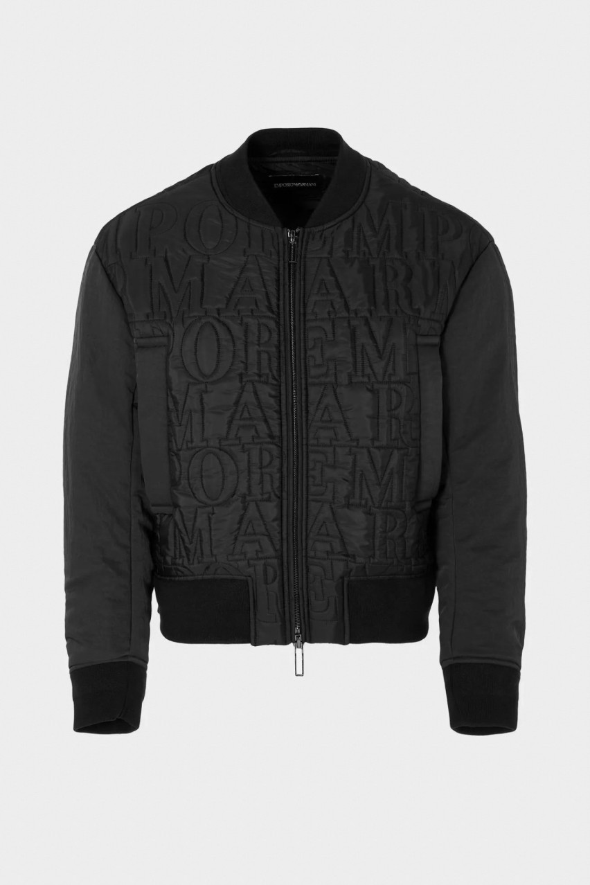 Чорний бомбер Emporio Armani