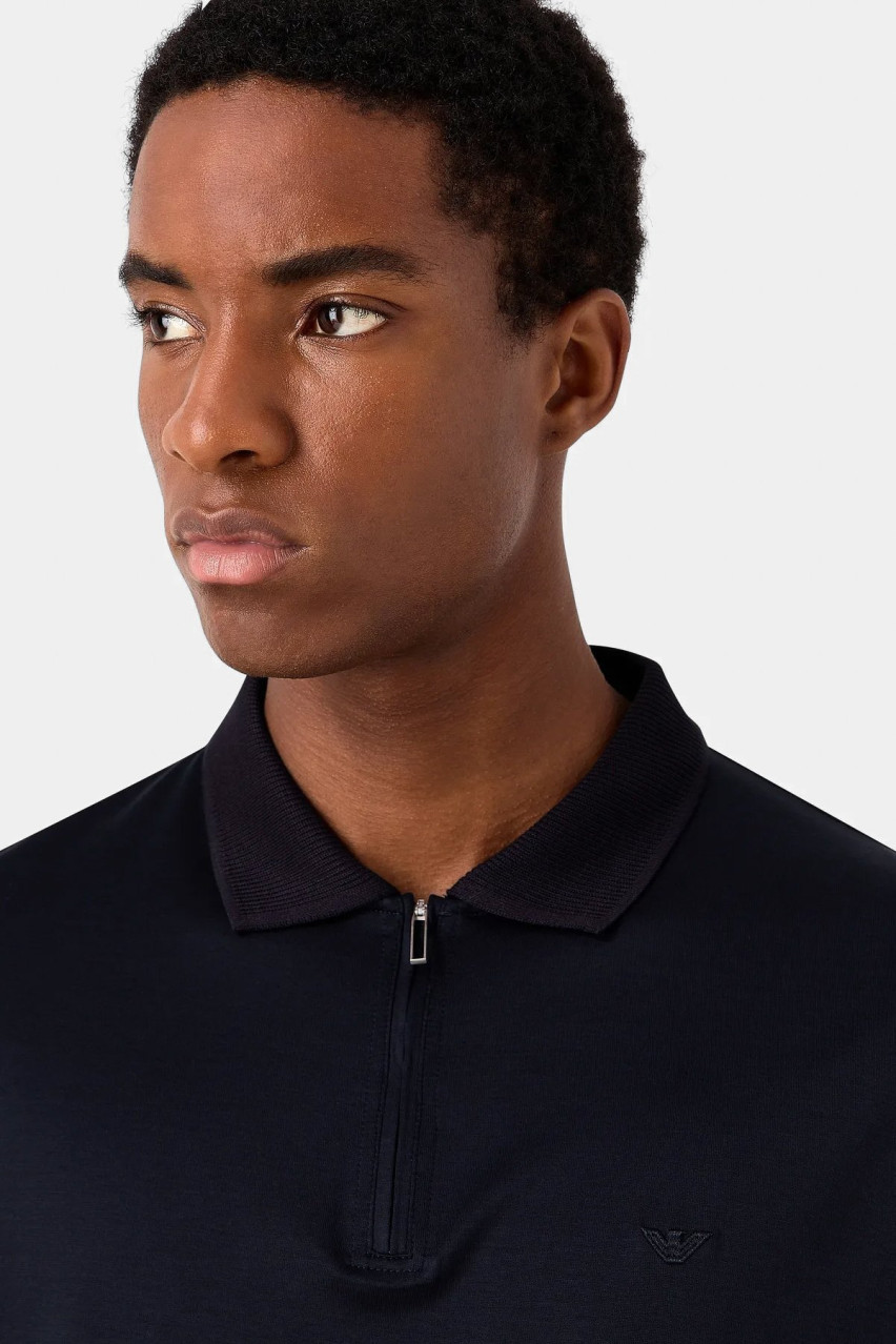 Темно-синє поло Emporio Armani