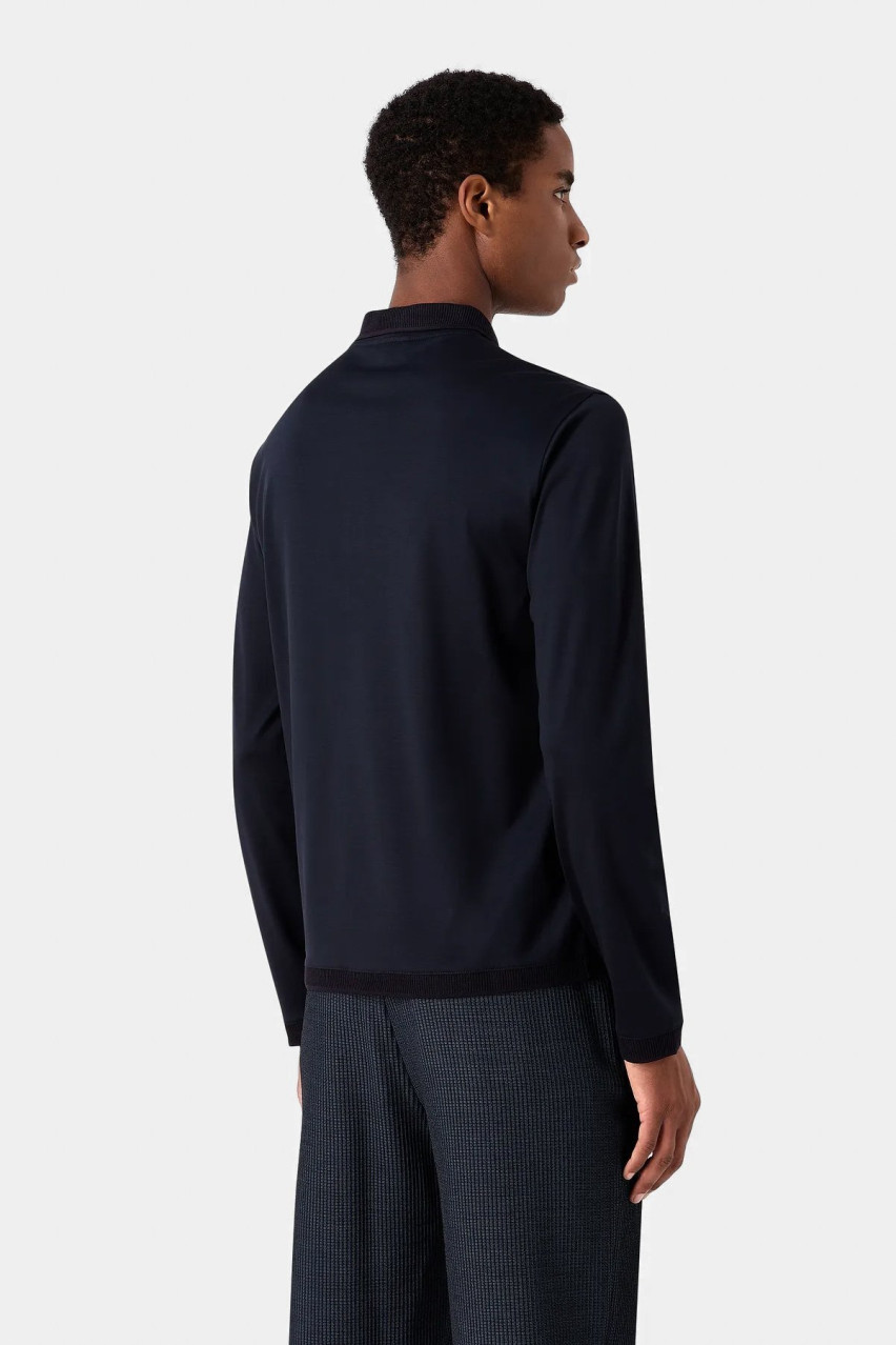 Темно-синє поло Emporio Armani