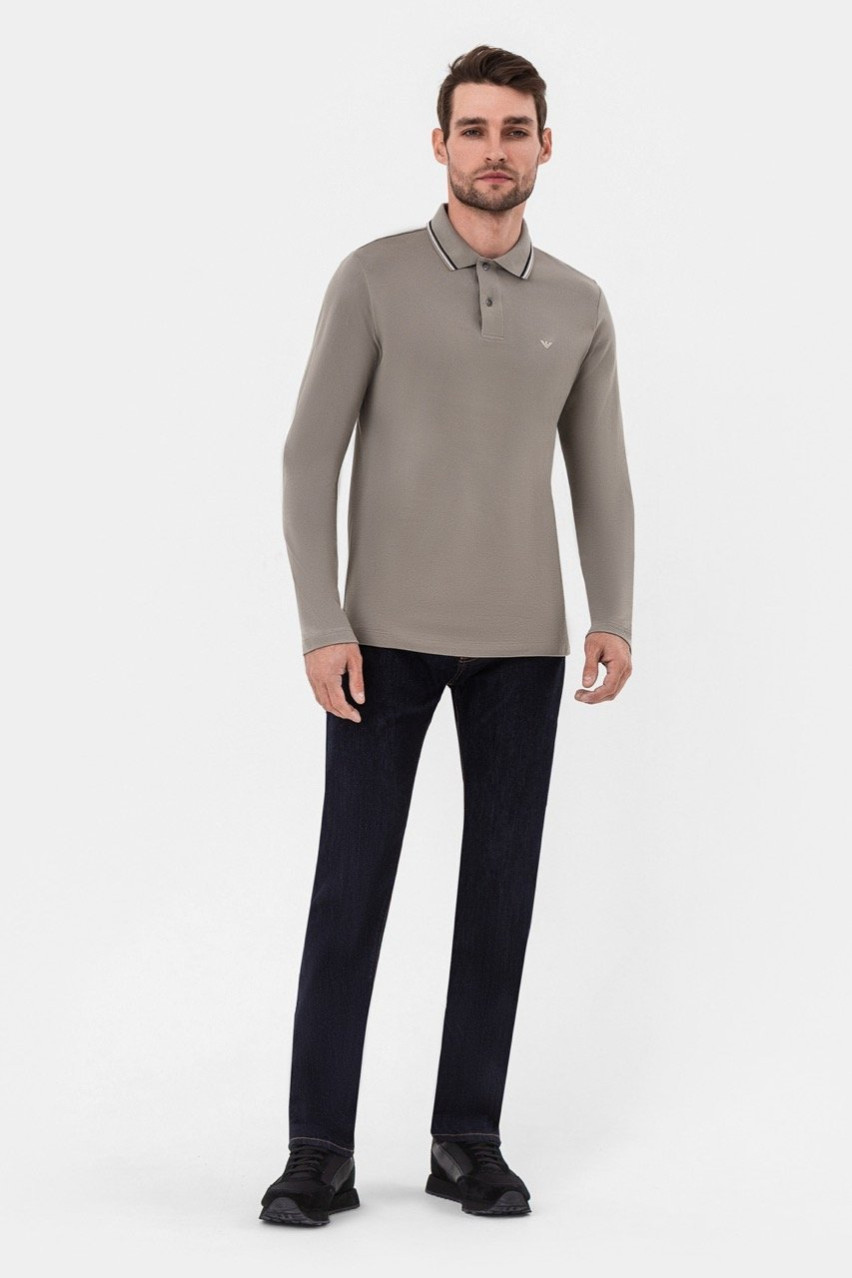 Бежеве поло Emporio Armani