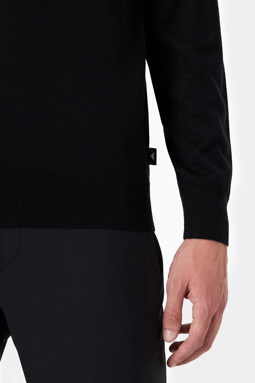 Темно-синій светр Emporio Armani