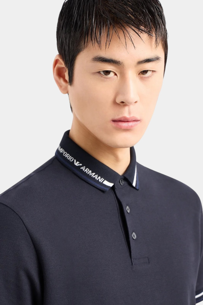Темно-синє поло 3D1FM4 1JCYZ 09R8 Emporio Armani