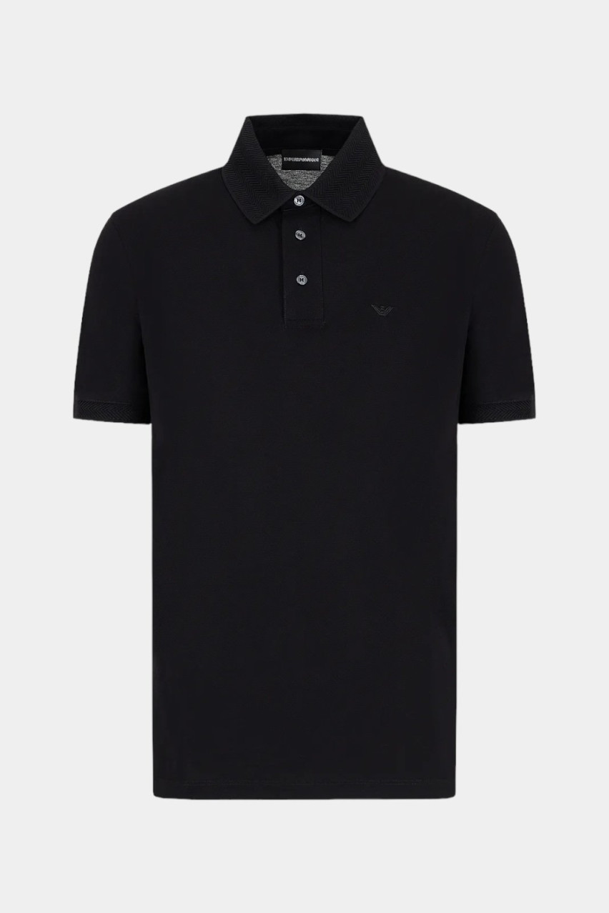 Чорне поло 3D1FF2 1JTKZ 0999 Emporio Armani