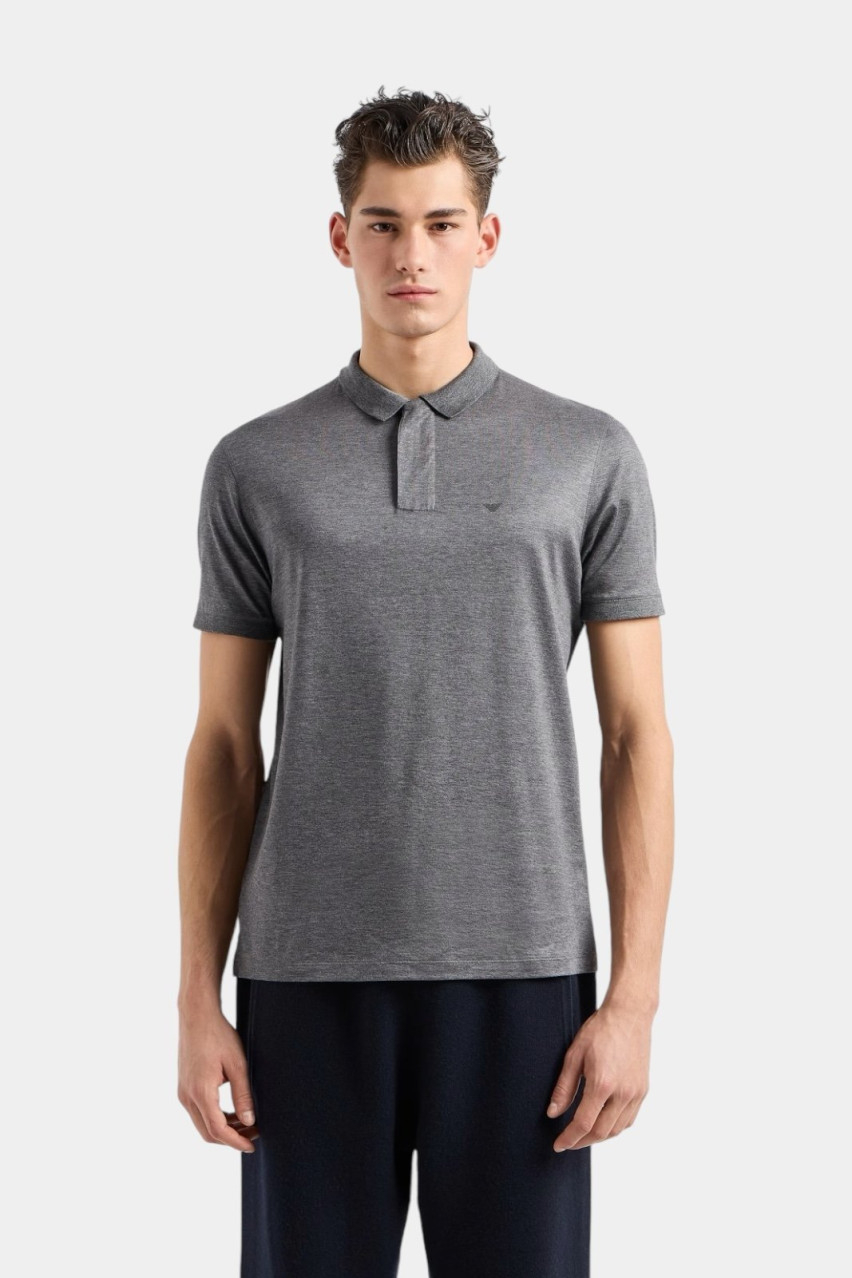 Сіре поло Travel Essentials зі сумішшю ліоцелу EM000312 AF10761 O8004 Emporio Armani