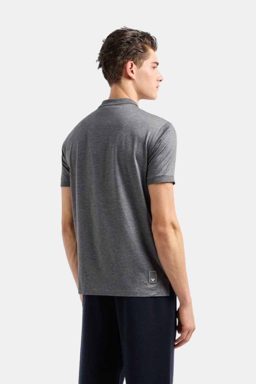 Сіре поло Travel Essentials зі сумішшю ліоцелу EM000312 AF10761 O8004 Emporio Armani