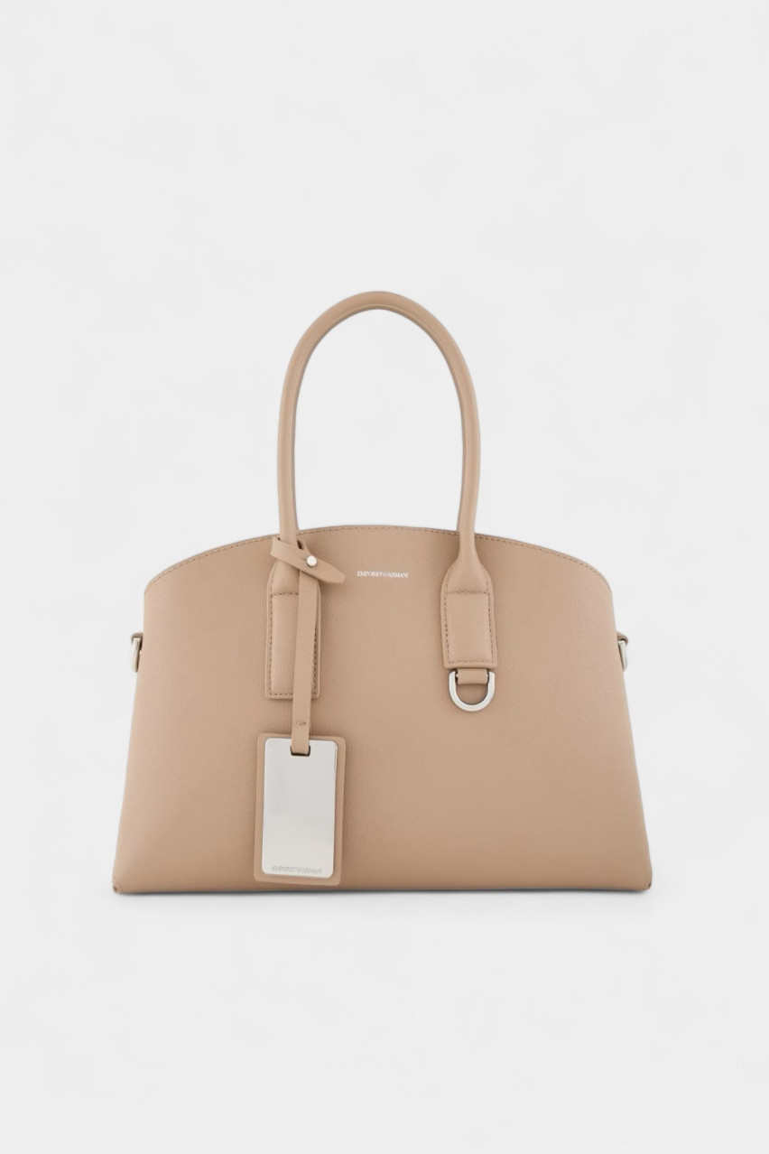 Бежева сумка Icon середнього розміру із регенерованої шкіри EW000364 AF11933 U6091 Emporio Armani