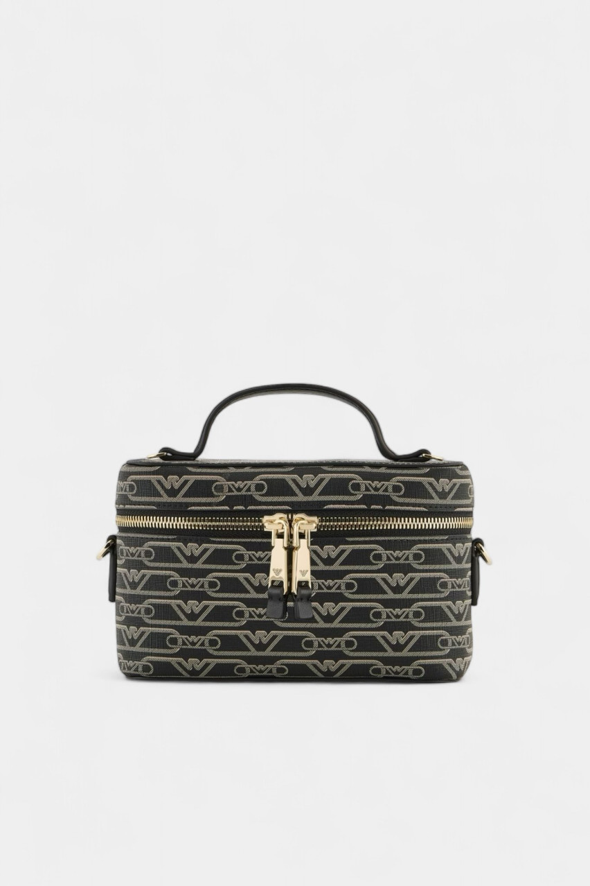 Чорна косметичка з монограмним принтом EW000558 AF11951 FC033 Emporio Armani