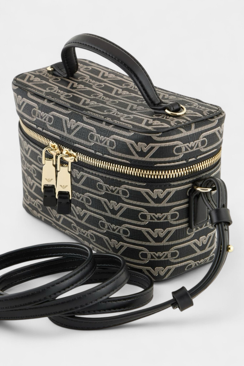 Чорна косметичка з монограмним принтом EW000558 AF11951 FC033 Emporio Armani