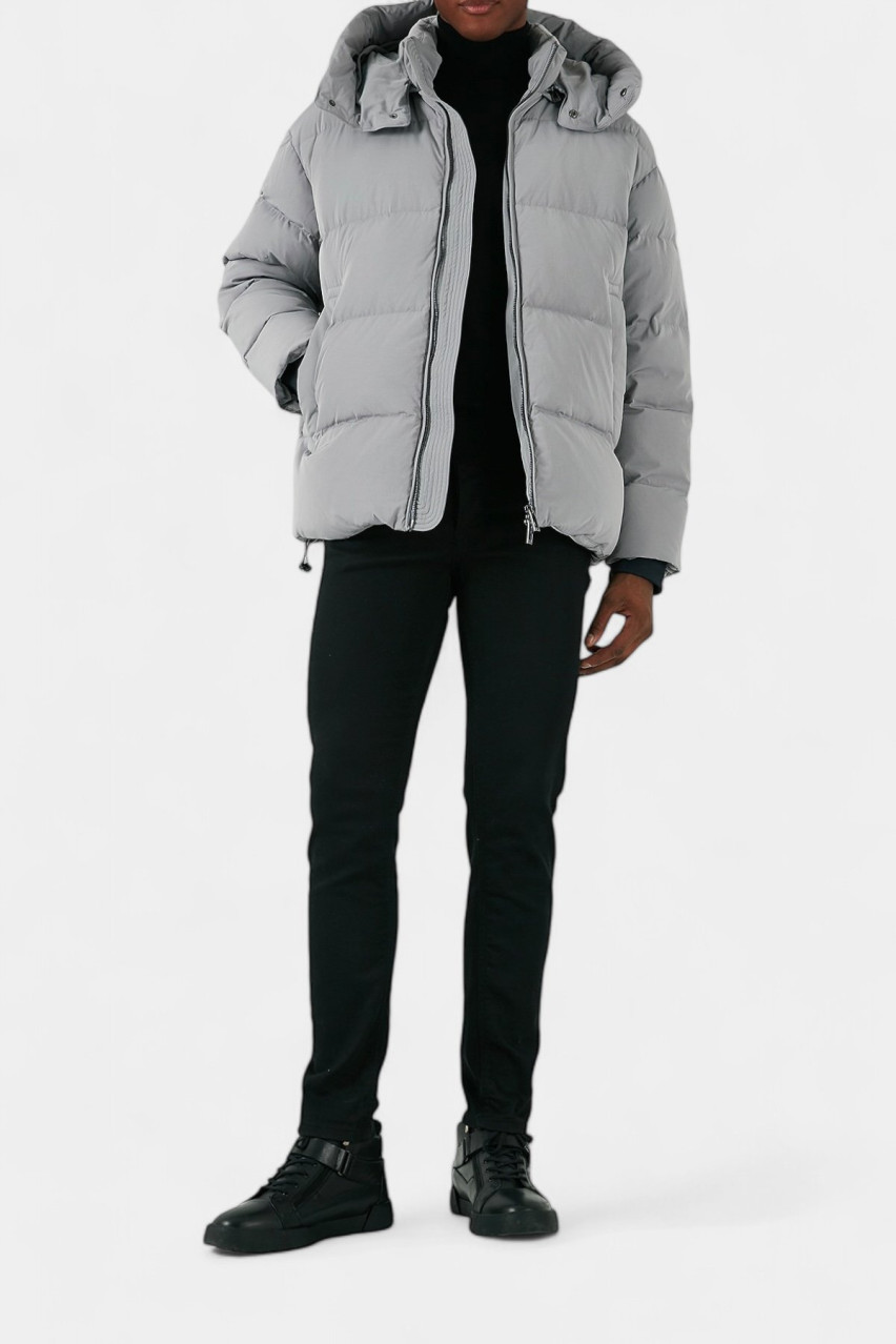 Сірий пуховик 6D1B83 1NVDZ 06K3 Emporio Armani