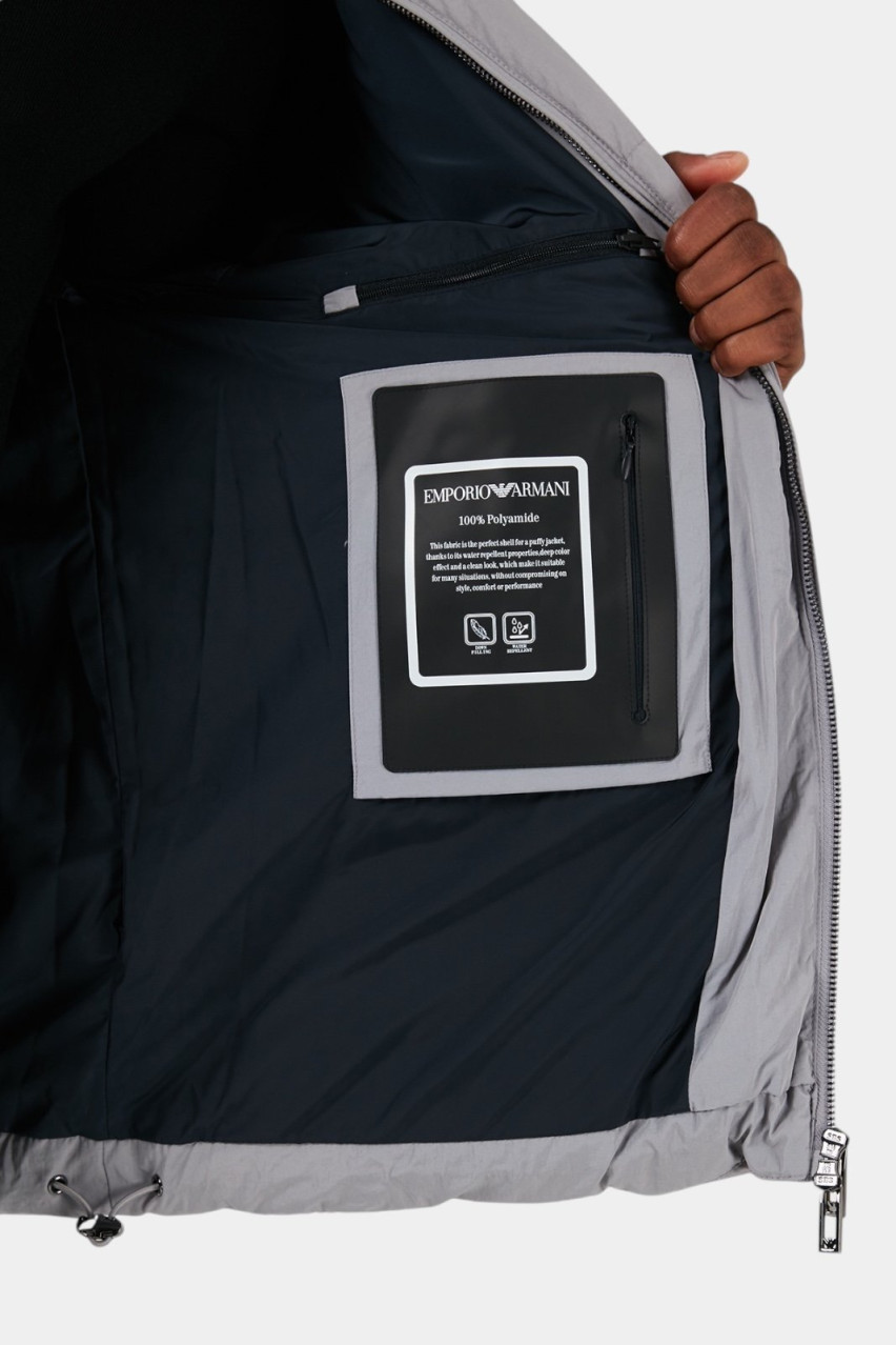 Сірий пуховик 6D1B83 1NVDZ 06K3 Emporio Armani
