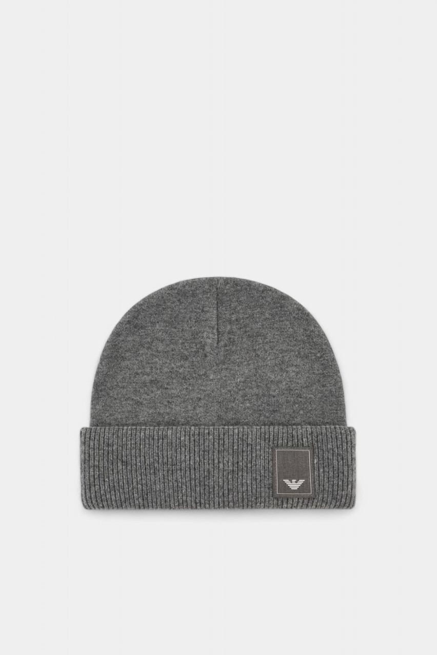 Серая шерстяная шапка Travel Essentials EM000431 AF10401 O8004 Emporio Armani