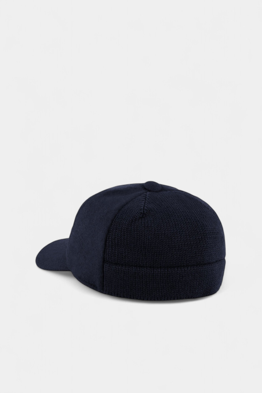 Темно-синя вовняна кепка 627319 3F507 91935 Emporio Armani