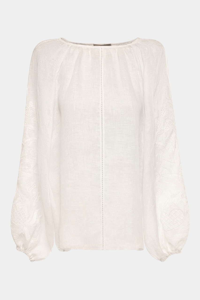 Біла вишиванка за мотивами традиційної сорочки «Гранатова Лоза» GAPTUVALNYA