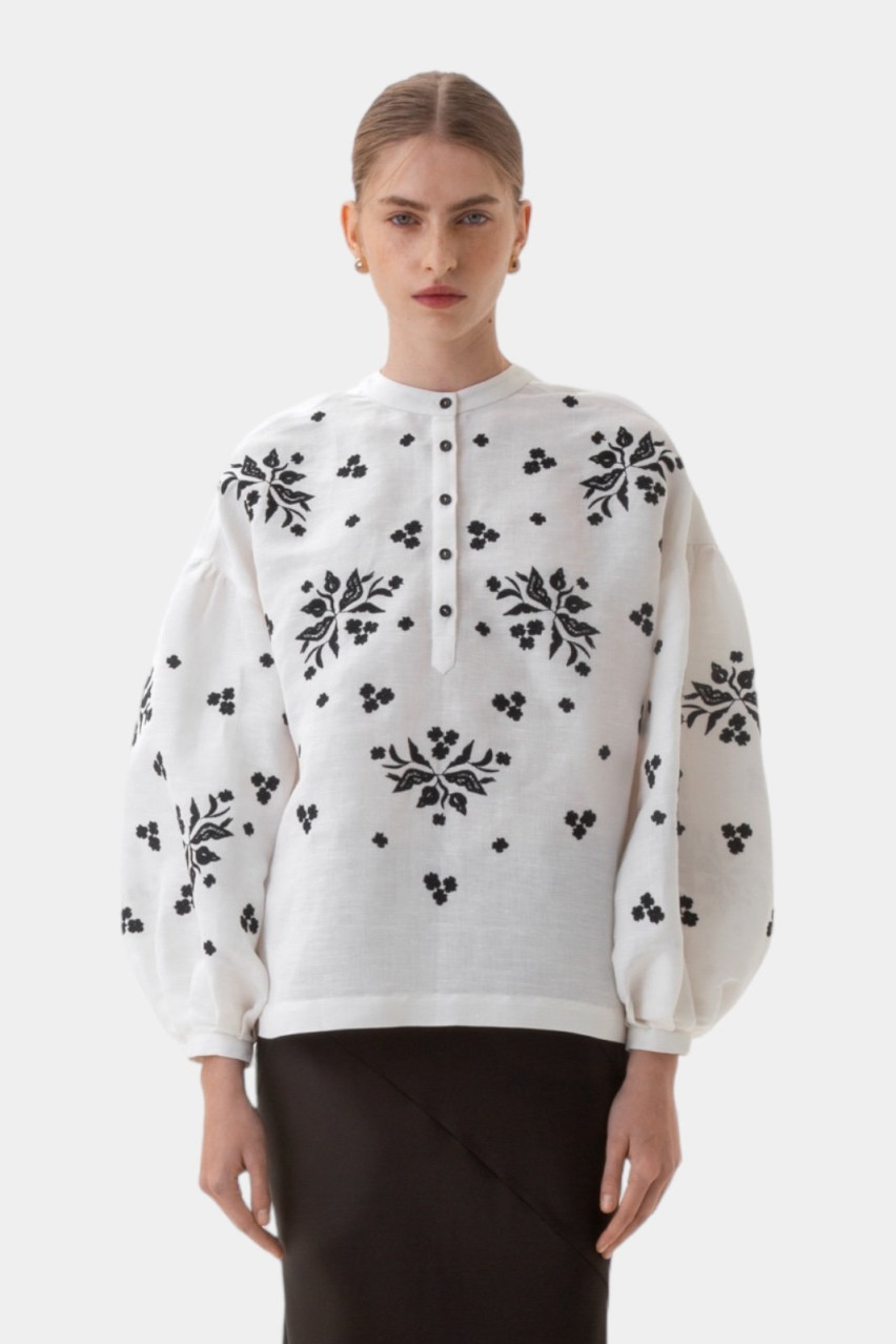 Белая вышиванка «Яворівський Дивоцвіт» GAPTUVALNYA