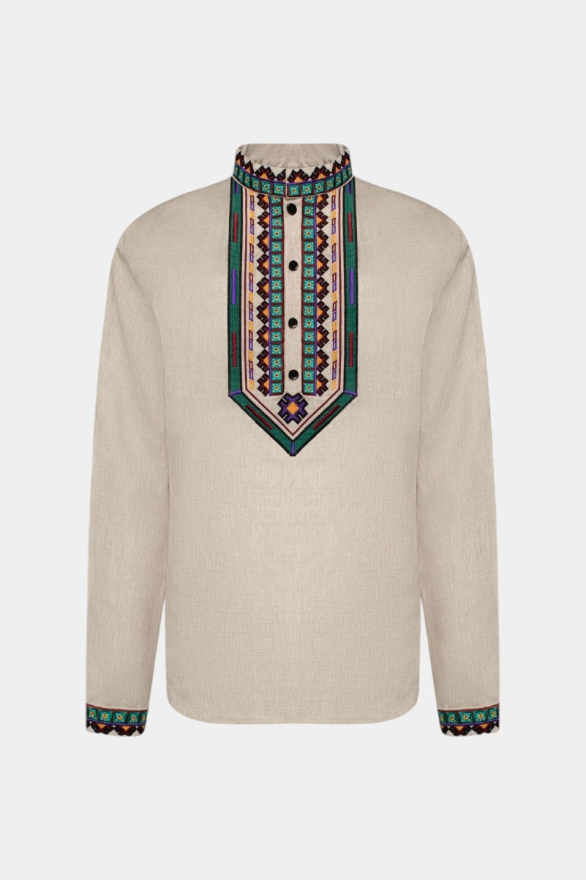 Бежева традиційна вишиванка «Ромб» GAPTUVALNYA