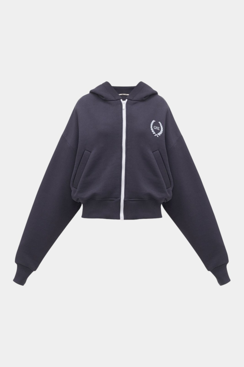 Графітове худі 80' Short on zipper SS24-SP80'-HWsh-Storm GNZ