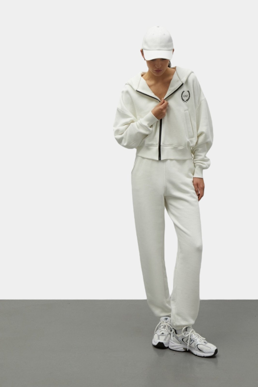 Молочное худи 80' Short on zipper SS24-SP80'-HWsh-Milk GNZ