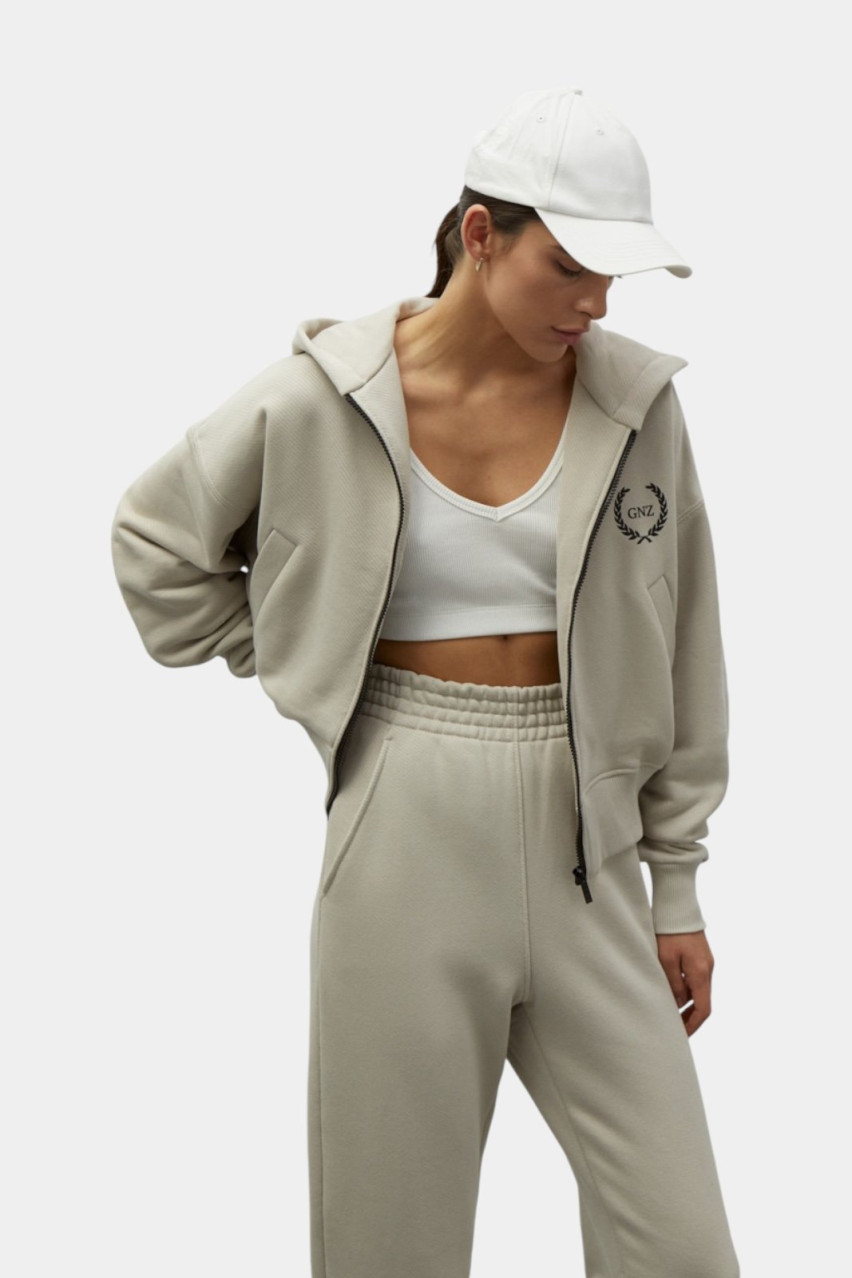 Бежеве худі 80' Short on zipper SS24-SP80'-HWsh-Sand GNZ