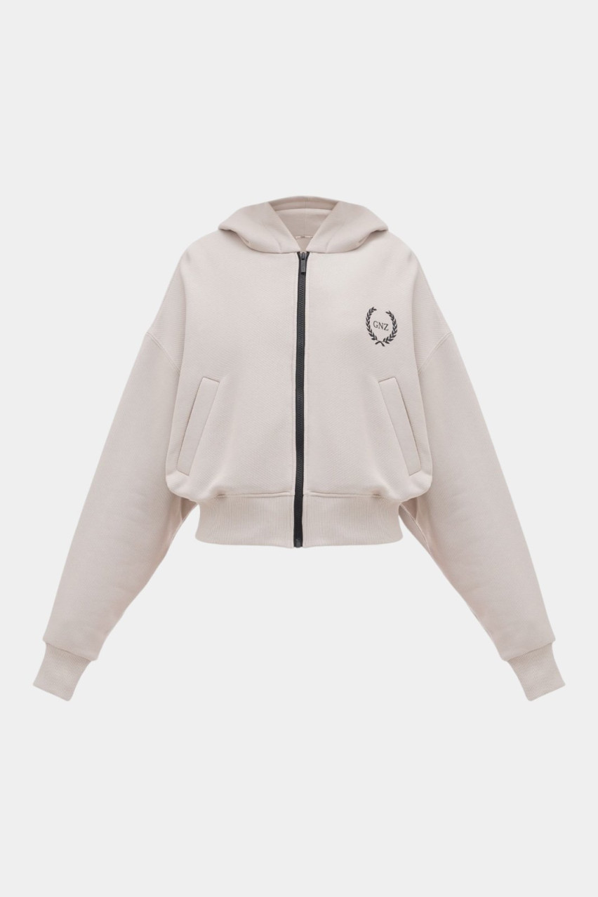Бежеве худі 80' Short on zipper SS24-SP80'-HWsh-Sand GNZ