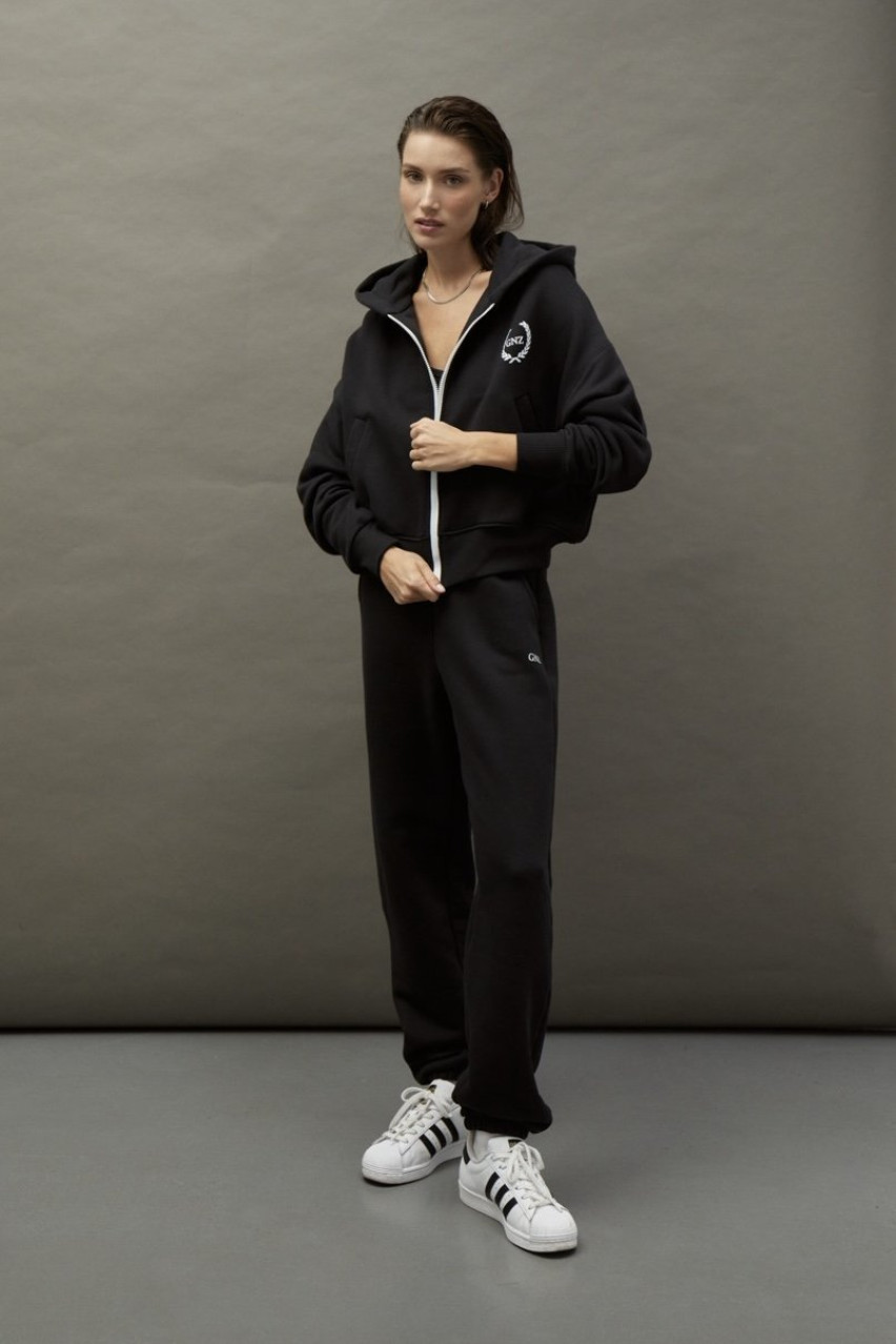 Антрацитове худі 80' Short on zipper SS24-SP80'-HWsh-Anth GNZ