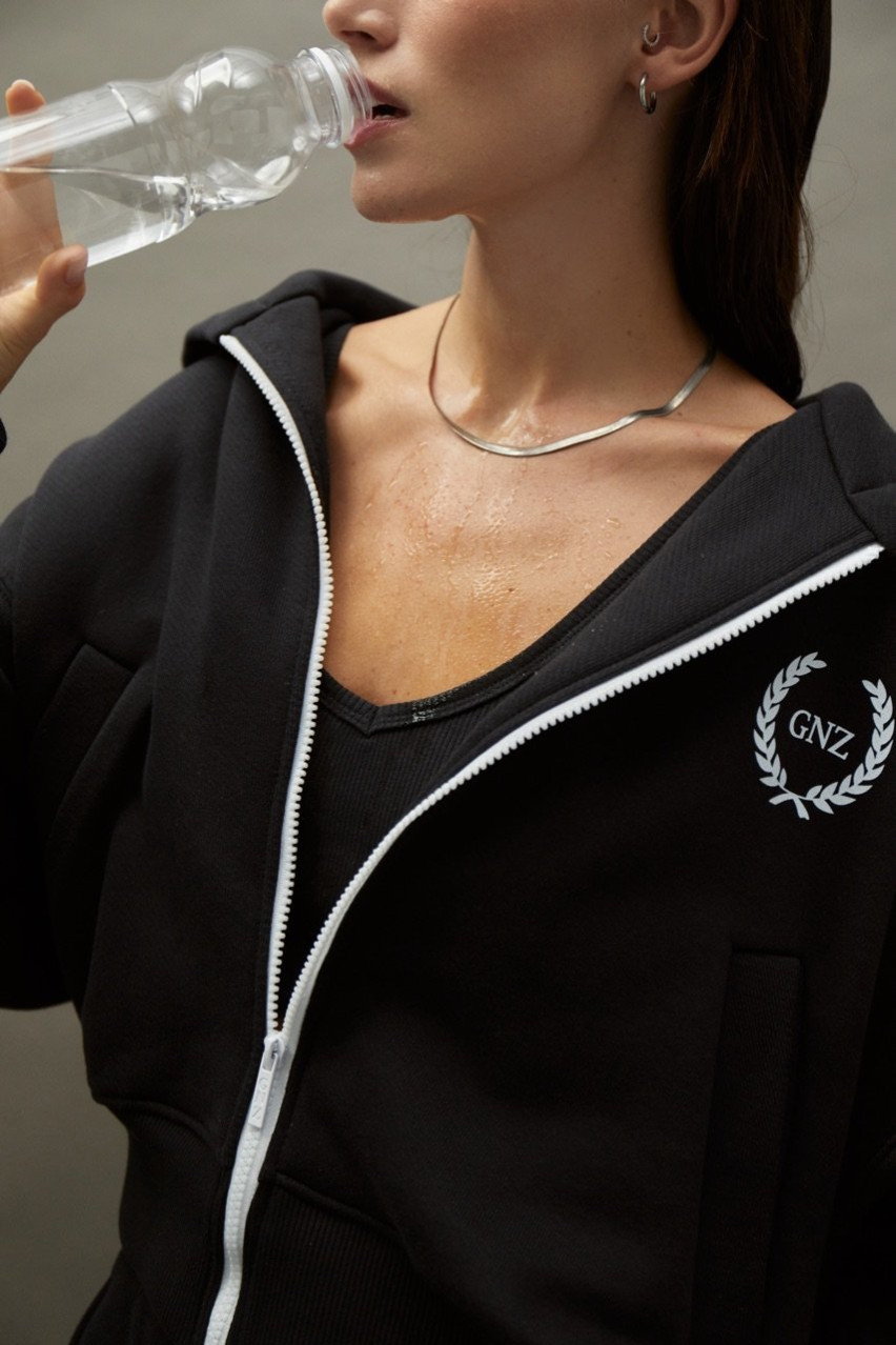 Антрацитове худі 80' Short on zipper SS24-SP80'-HWsh-Anth GNZ
