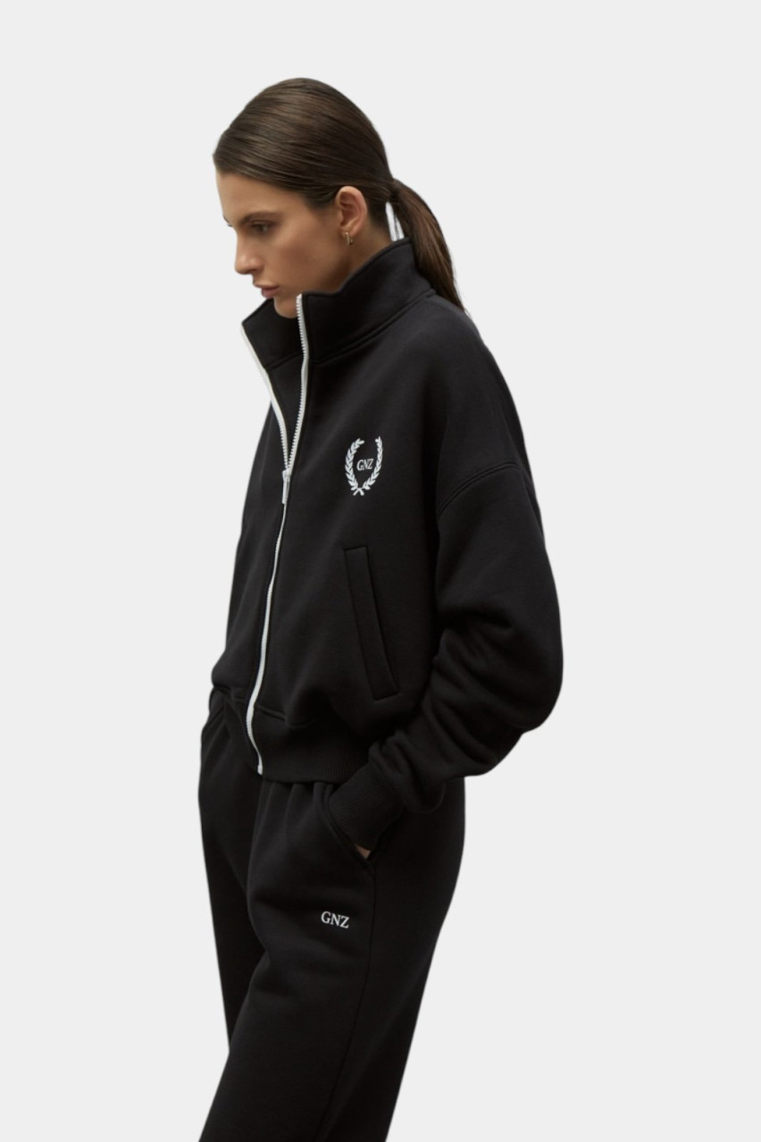 Антрацитовый свитшот 80' Short on zipper SS24-SP80'-SWsh-Anth GNZ