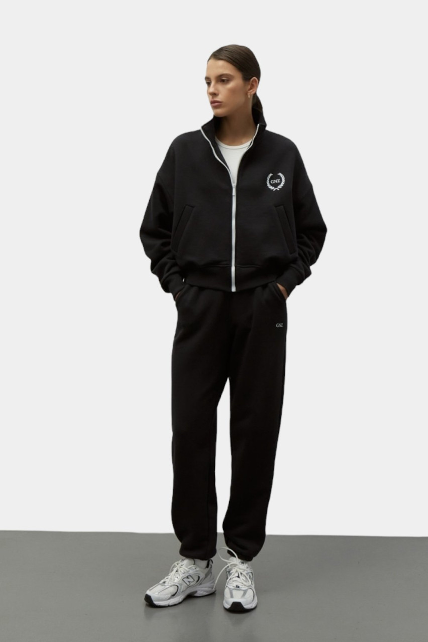 Антрацитовый свитшот 80' Short on zipper SS24-SP80'-SWsh-Anth GNZ